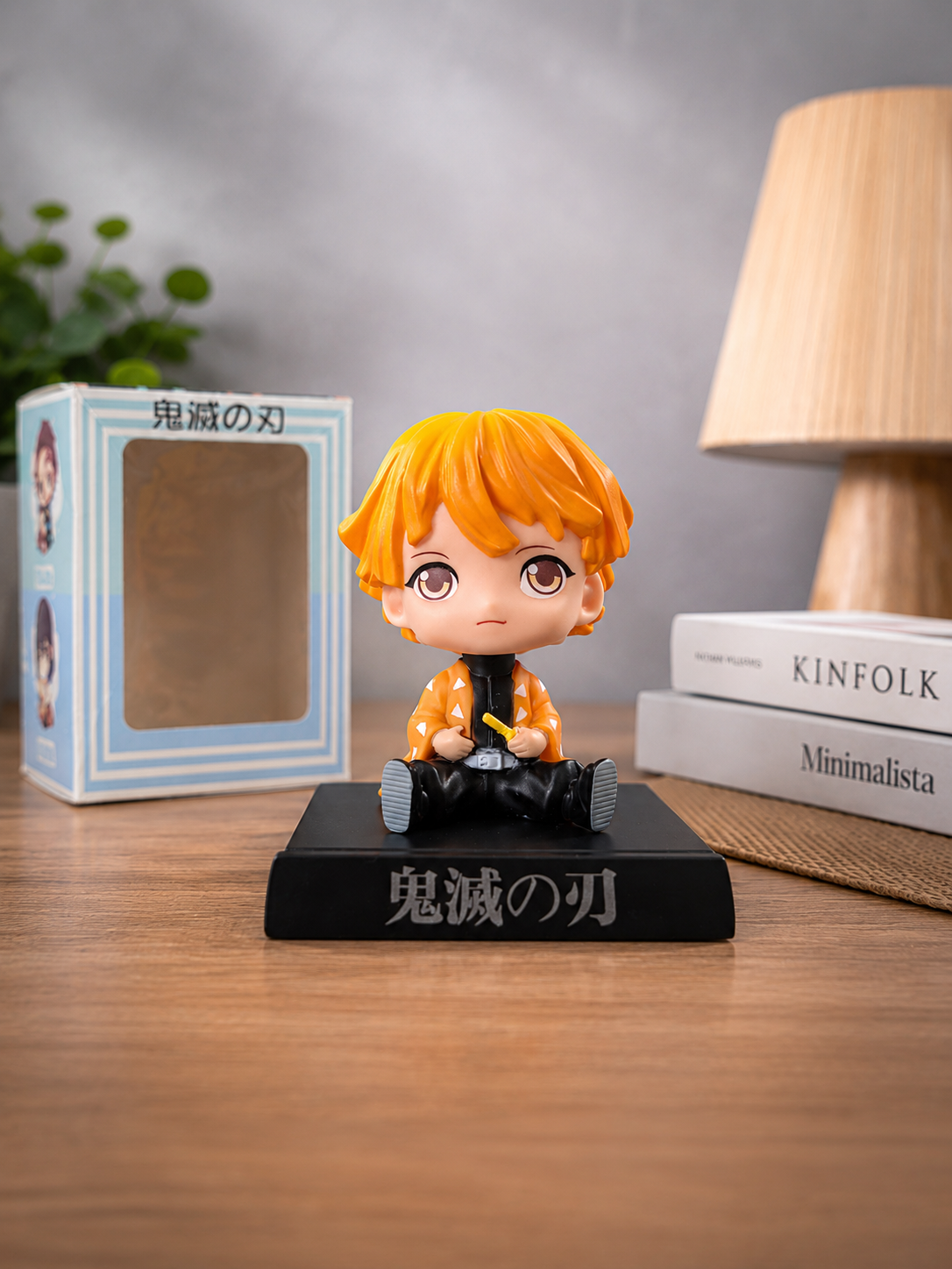 Zenitsu Agatsuma Demon Slayer Bobblehead Figure | Anime PVC Collectible Desk Toy with Sturdy Display Base | Cute Chibi Character Statue for Kids, Anime Fans, Car Dashboard, Room Decor & Gifting