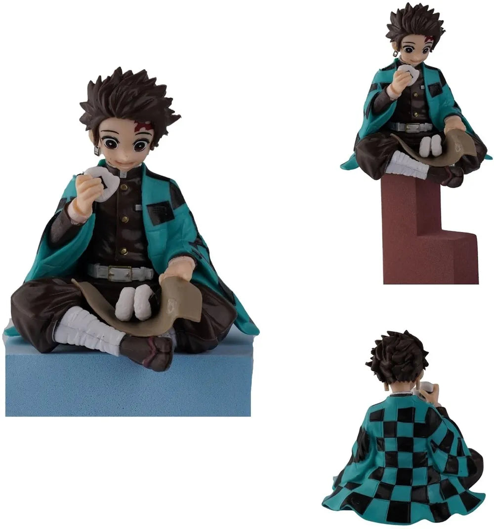 World Gift Mart Anime Demon Slayer Sitting Action Figure with Food Bowl|Collectible PVC Toy|30Cm (Multicolor)