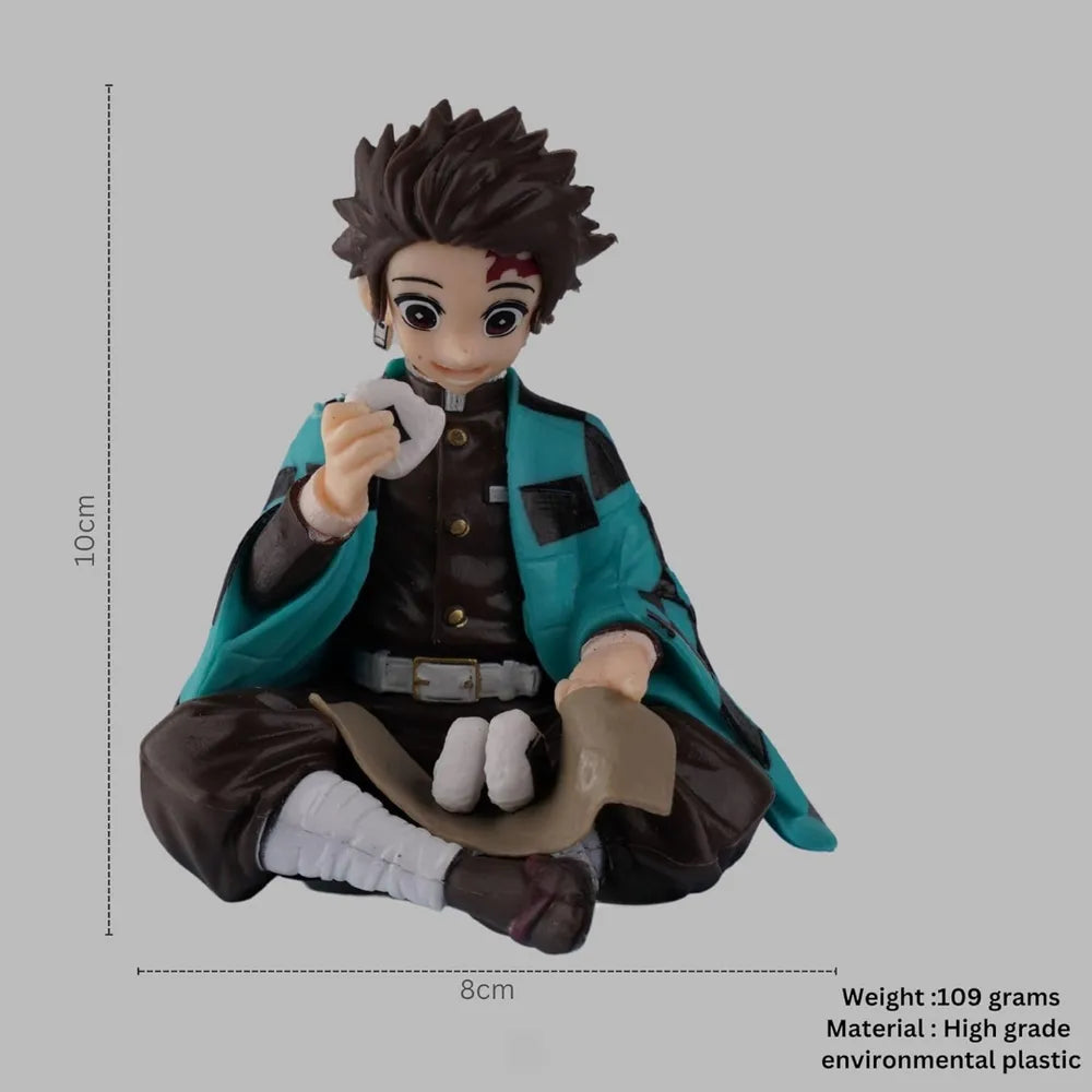 World Gift Mart Anime Demon Slayer Sitting Action Figure with Food Bowl|Collectible PVC Toy|30Cm (Multicolor)