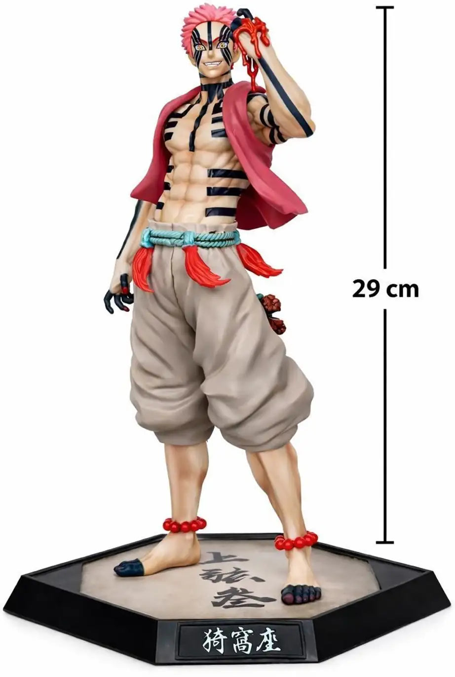 Demon Slayer Akaza Action Figure 29 cm | Premium Upper Moon Three Anime Collectible Statue with Detailed Battle Pose & Display Base | Desk Decor, Gaming Setup, Shelf Display & Gift for Anime Fans