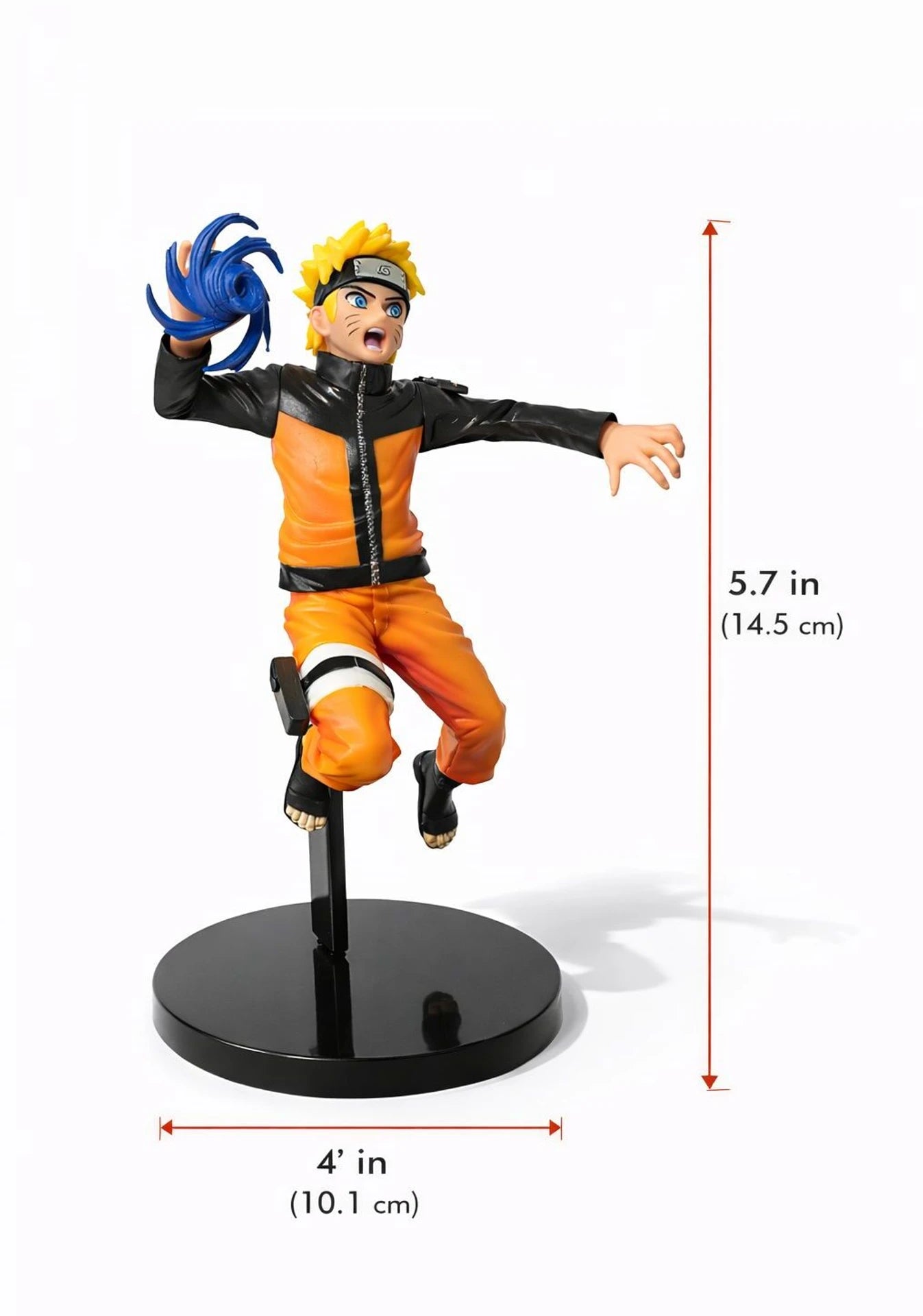 World Gift Mart Anime Ninja Figure with Energy Effect|Decorative Display Model with Stand 15Cm (Multicolor)