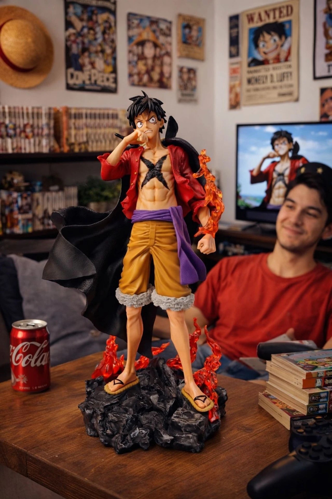 World Gift Mart Anime Style Pirate Warrior PVC Action Figure | Dynamic Pose Showpiece 28Cm (Multicolor)