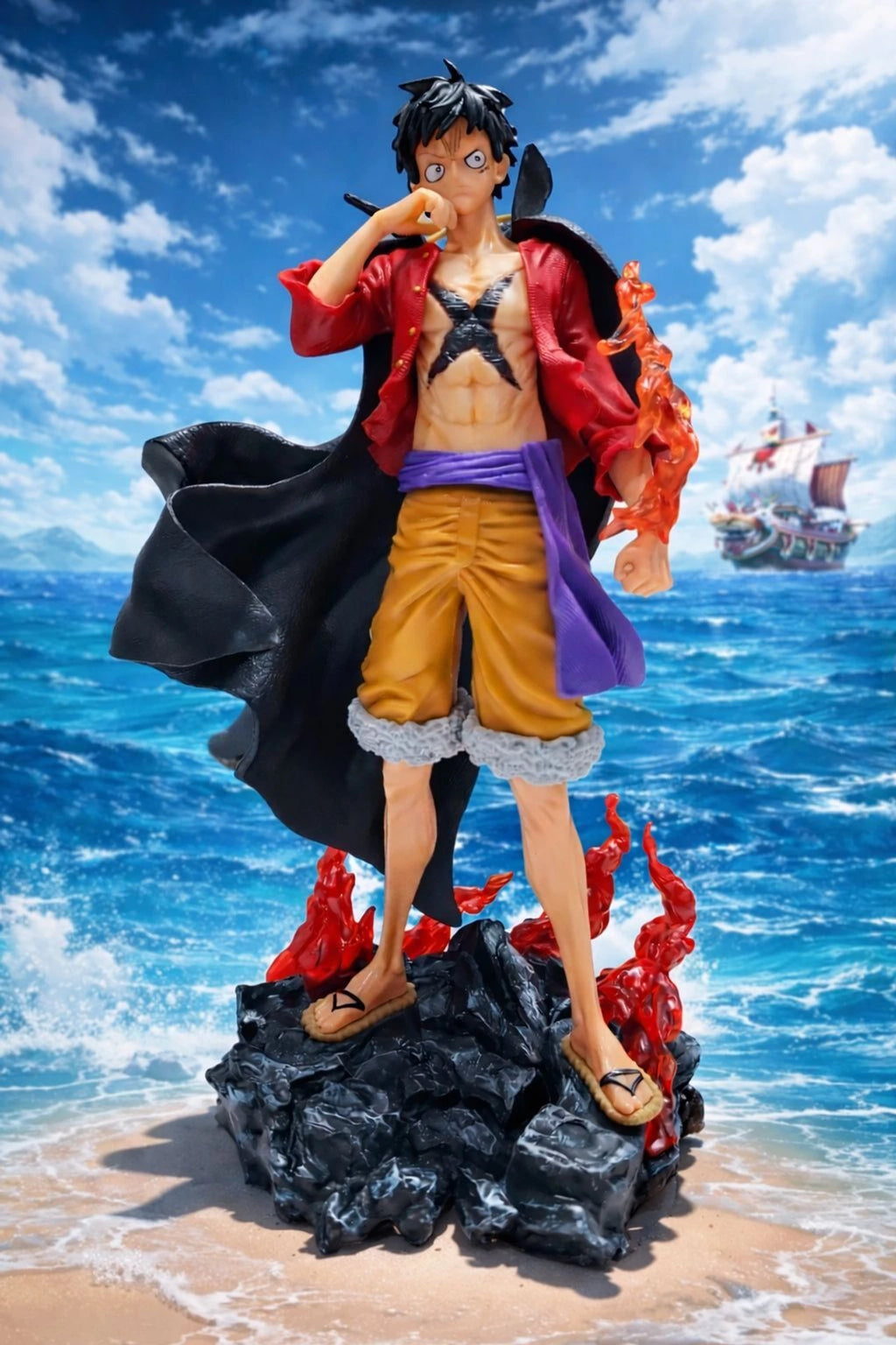 World Gift Mart Anime Style Pirate Warrior PVC Action Figure | Dynamic Pose Showpiece 28Cm (Multicolor)