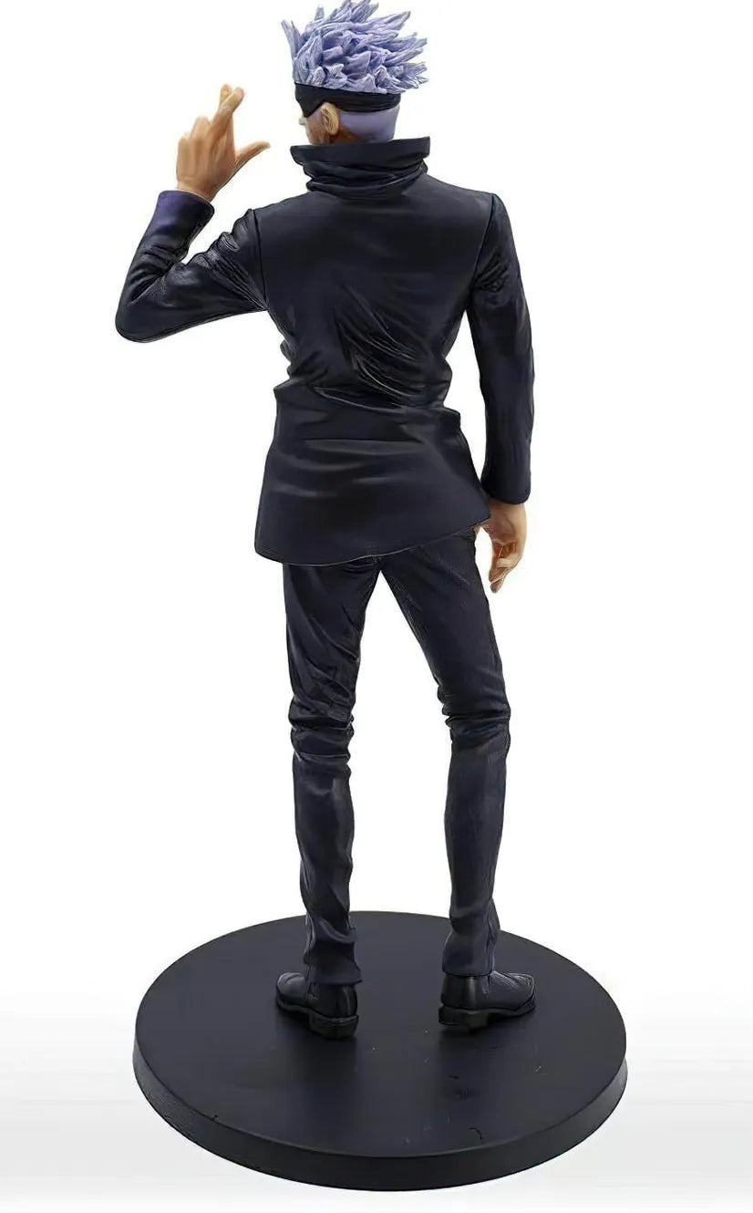 World Gift Mart Gojo Satoru Anime Action Figure|Jujutsu Kaisen Statue with Base 20 cm (Black)