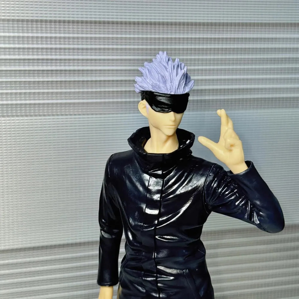 World Gift Mart Gojo Satoru Anime Action Figure|Jujutsu Kaisen Statue with Base 20 cm (Black)