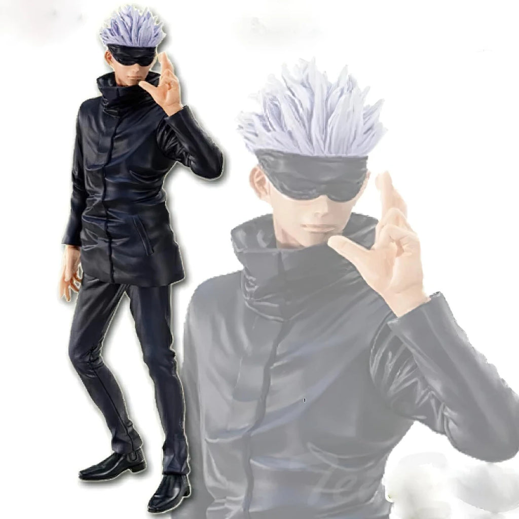 World Gift Mart Gojo Satoru Anime Action Figure|Jujutsu Kaisen Statue with Base 20 cm (Black)
