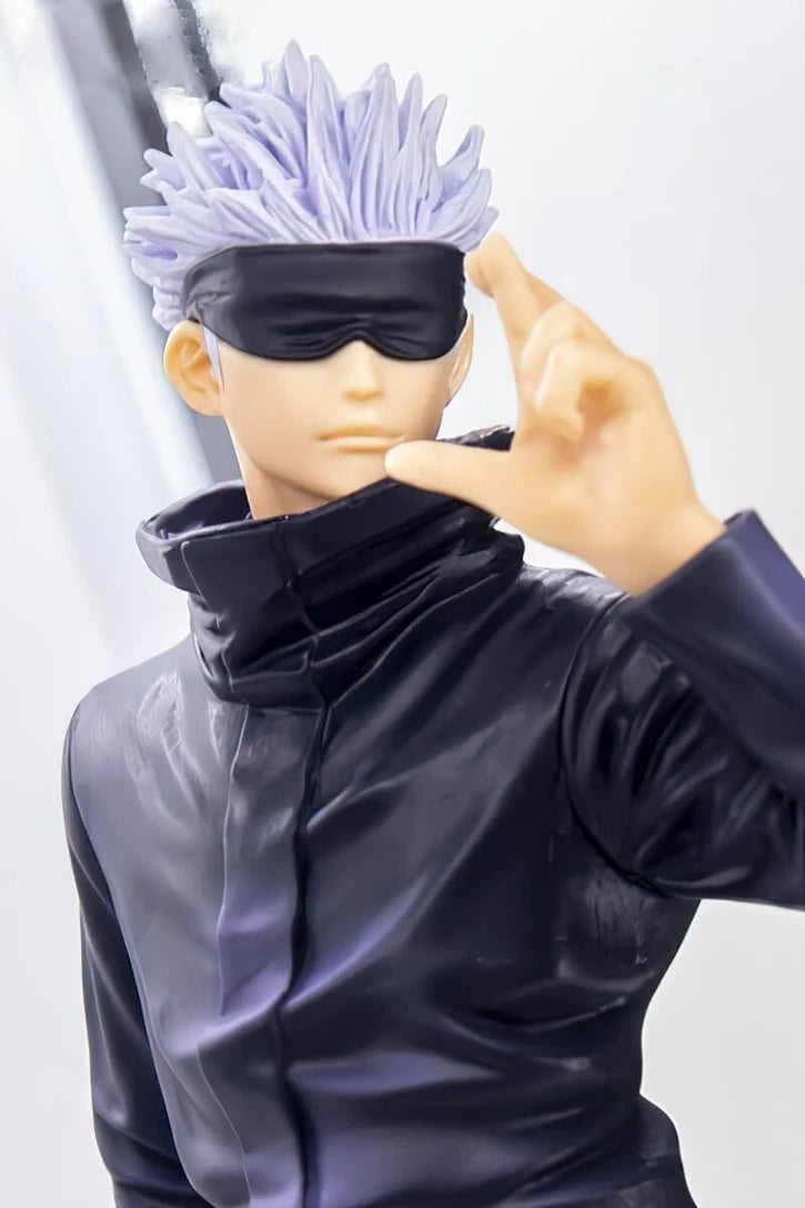 World Gift Mart Gojo Satoru Anime Action Figure|Jujutsu Kaisen Statue with Base 20 cm (Black)