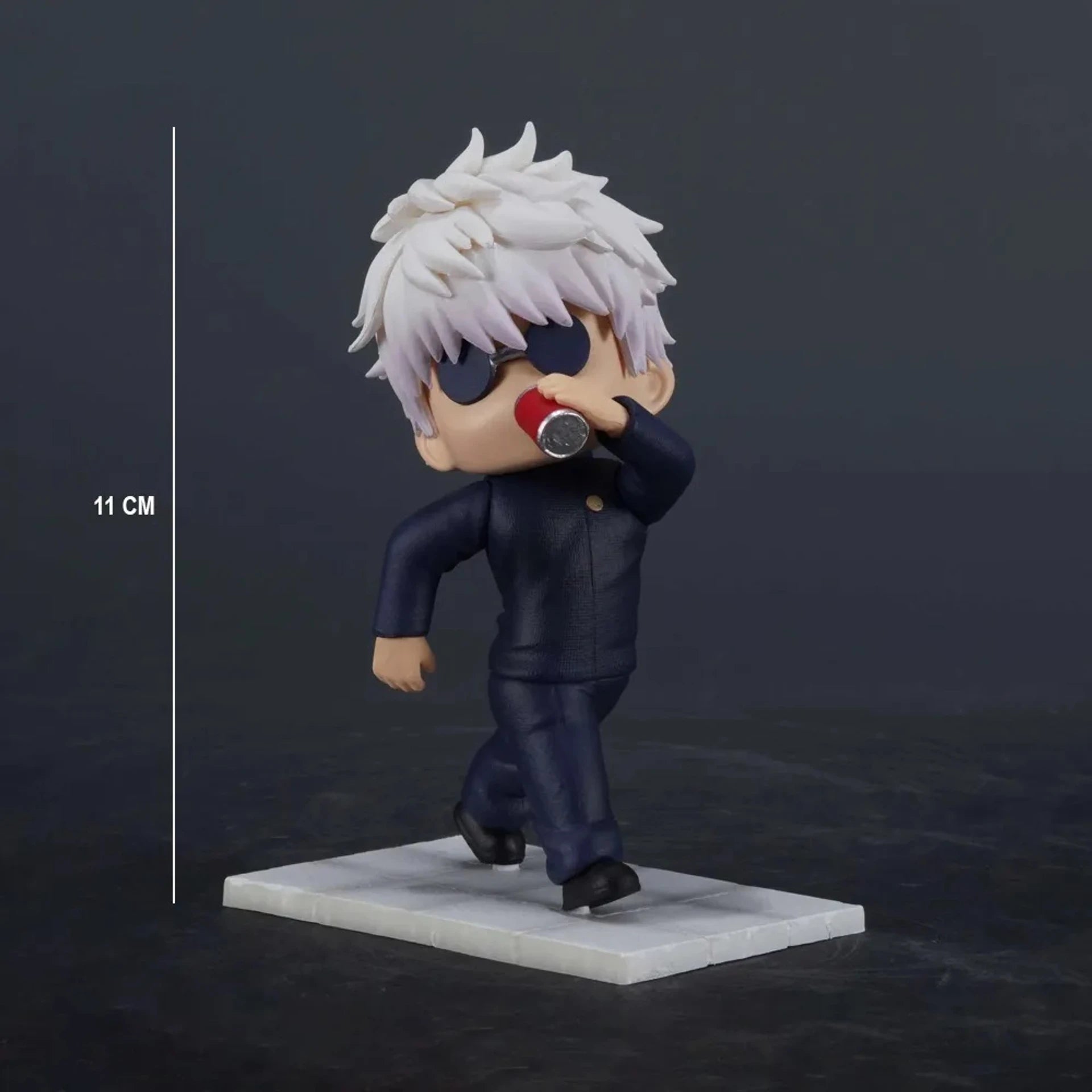 World Gift Mart Gojo Satoru Chibi Anime Figure | Jujutsu Kaisen Cute PVC with Base 11 Cm (Black)