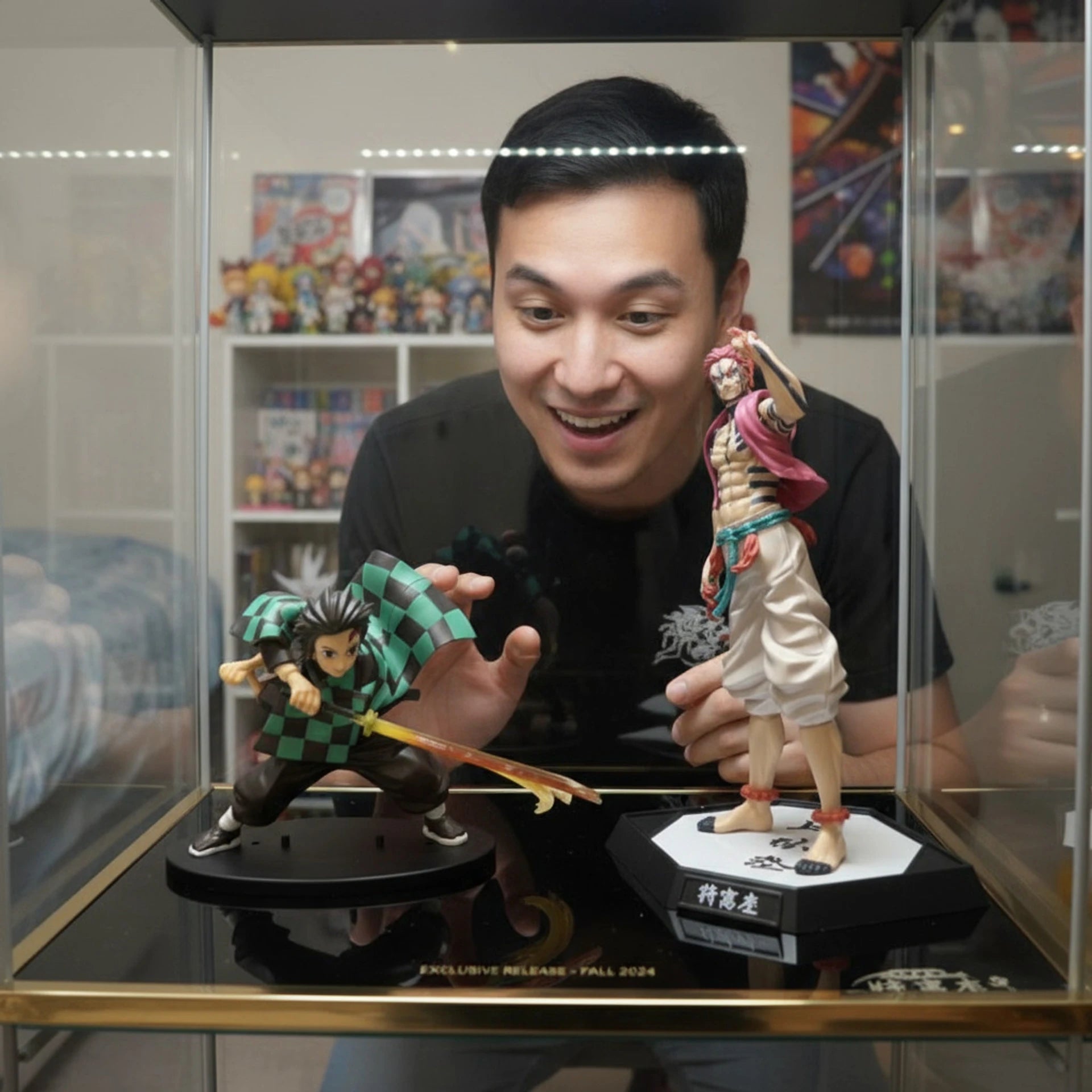 World Gift Mart Rarest Demon Slayer Tanjiro(16 cm) & Akaza (32 cm) Infinity Castle Figure Combo| (Multicolor)
