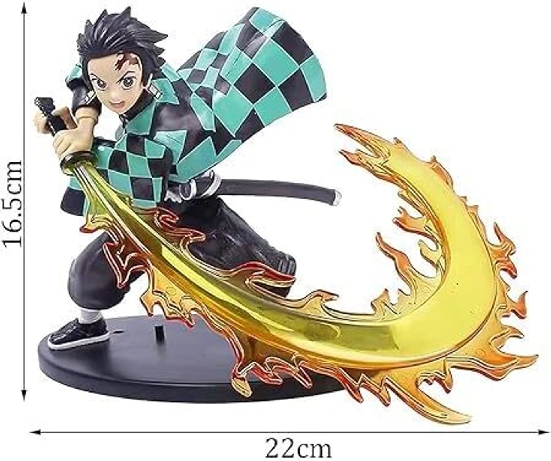 World Gift Mart Rarest Demon Slayer Tanjiro(16 cm) & Akaza (32 cm) Infinity Castle Figure Combo| (Multicolor)