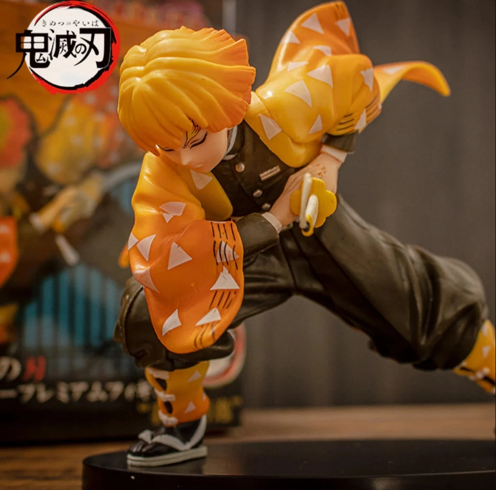Demon Slayer Zenitsu Agatsuma Action Figure | Thunder Breathing Anime Collectible Statue with Sword, Lightning Effect & Display Base | Premium Desk Decor, Room Decoration & Gift for Anime Fans