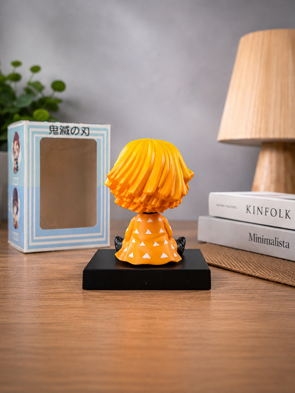 Zenitsu Agatsuma Demon Slayer Bobblehead Figure | Anime PVC Collectible Desk Toy with Sturdy Display Base | Cute Chibi Character Statue for Kids, Anime Fans, Car Dashboard, Room Decor & Gifting