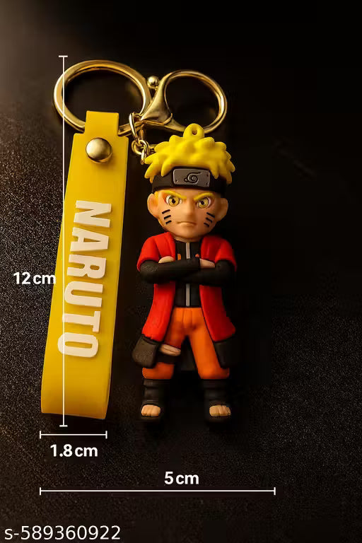 Naruto Anime Keychain for Boys & Girls | Premium Rubber Strap Key Ring | Limited Edition Bag Charm & Gift