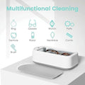 Ultrasonic Jewelry Cleaner Ring Machine Cleaning 46KHz Portable Glasses Watch Device Denture Professional Home for Rings Compact Electric Eyeglass Small Multi Purpose 350ML (Jewelry Cleaner) 2 color available