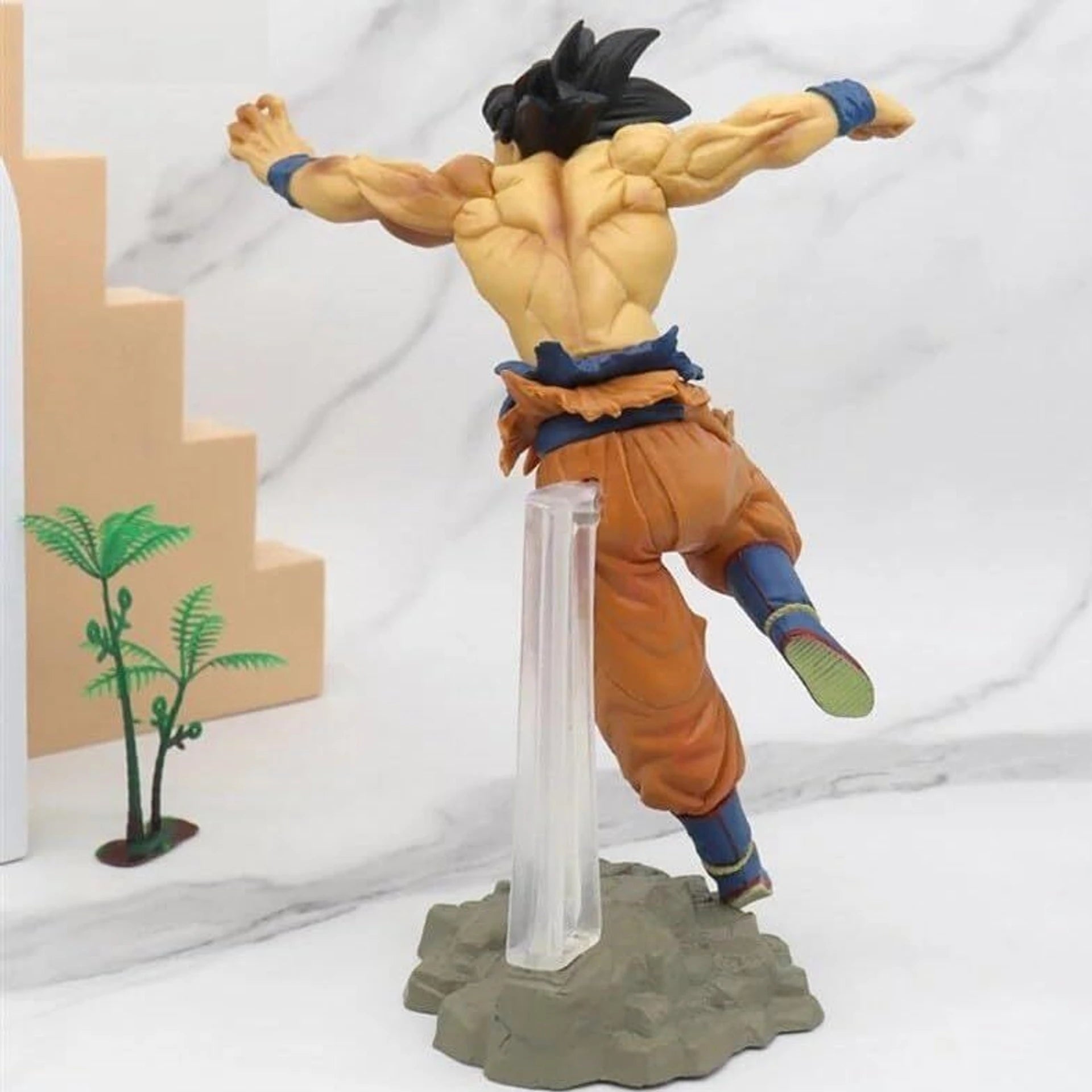 World Gift Mart Son Goku Action Figure Collectible with Display Stand Figure from Dragon Ball Z (Multicolor)