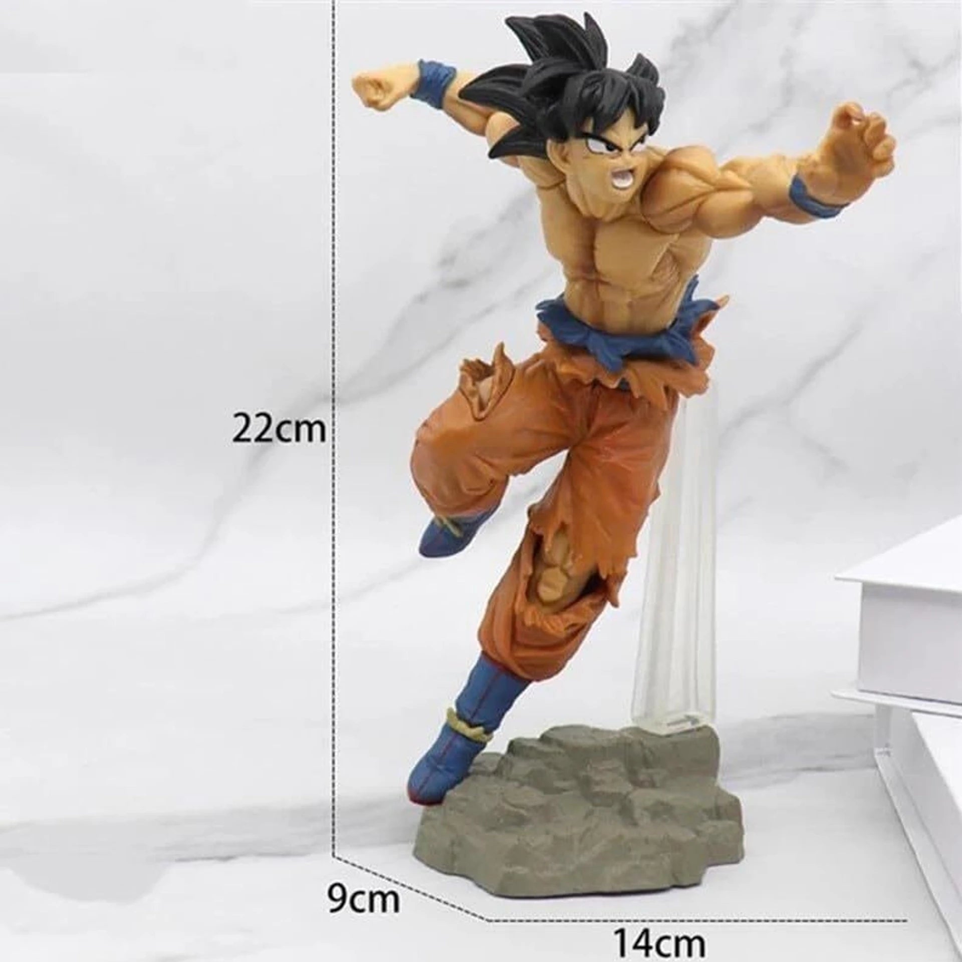 World Gift Mart Son Goku Action Figure Collectible with Display Stand Figure from Dragon Ball Z (Multicolor)