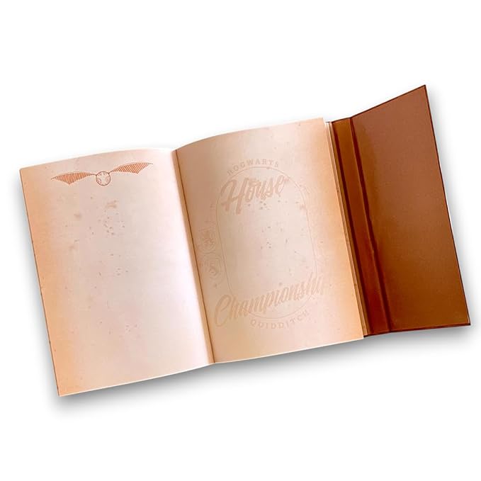 Harry Potter Style Lock Diary A4 | Vintage Leather Finish Notebook with Golden Snitch Lock | Premium Hard Cover Journal for Students, Gifts & Writing