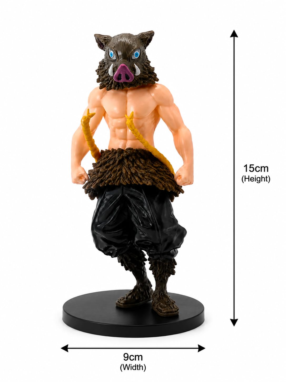 Inosuke Hashibira Action Figure | Demon Slayer Anime Collectible PVC Statue with Base | Detailed Anime Character Toy for Kids & Collectors | 15cm