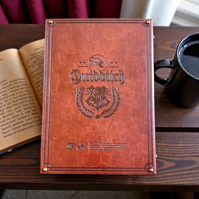 Harry Potter Style Lock Diary A4 | Vintage Leather Finish Notebook with Golden Snitch Lock | Premium Hard Cover Journal for Students, Gifts & Writing