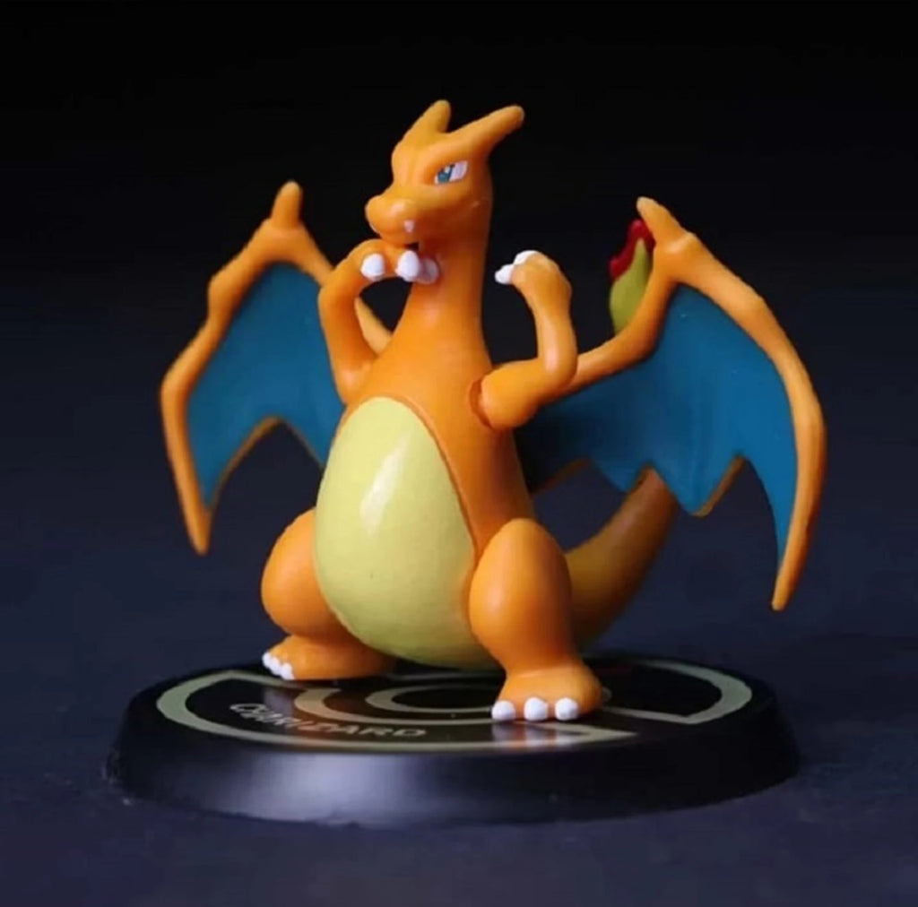 (Pack of 6) World Gift Mart Anime Electric Mouse & Dragon Mini Figures Set of 6 Collectible Toys (Multicolor)