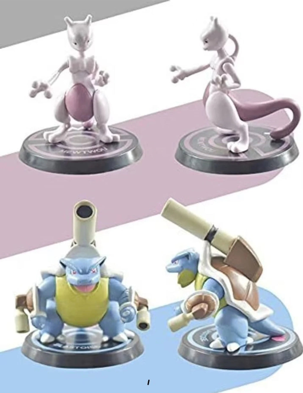 (Pack of 6) World Gift Mart Anime Electric Mouse & Dragon Mini Figures Set of 6 Collectible Toys (Multicolor)