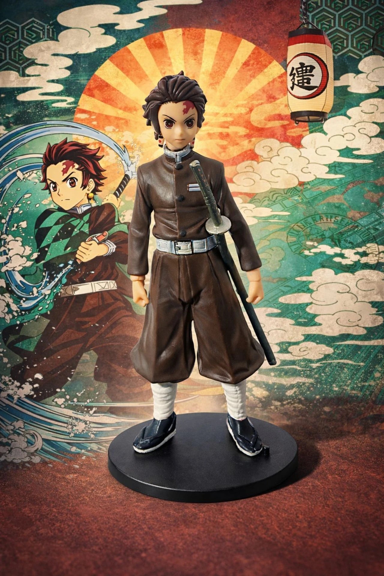 World Gift Mart Anime Demon Slayer–Style Swordsman Figure with Katana – Display Statue 16Cm (Multicolor)