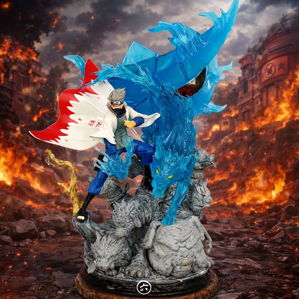 World Gift Mart Anime Ninja Power Effect Collectible Figurine with Energy Beast Effect 24 Cm (Multicolor)