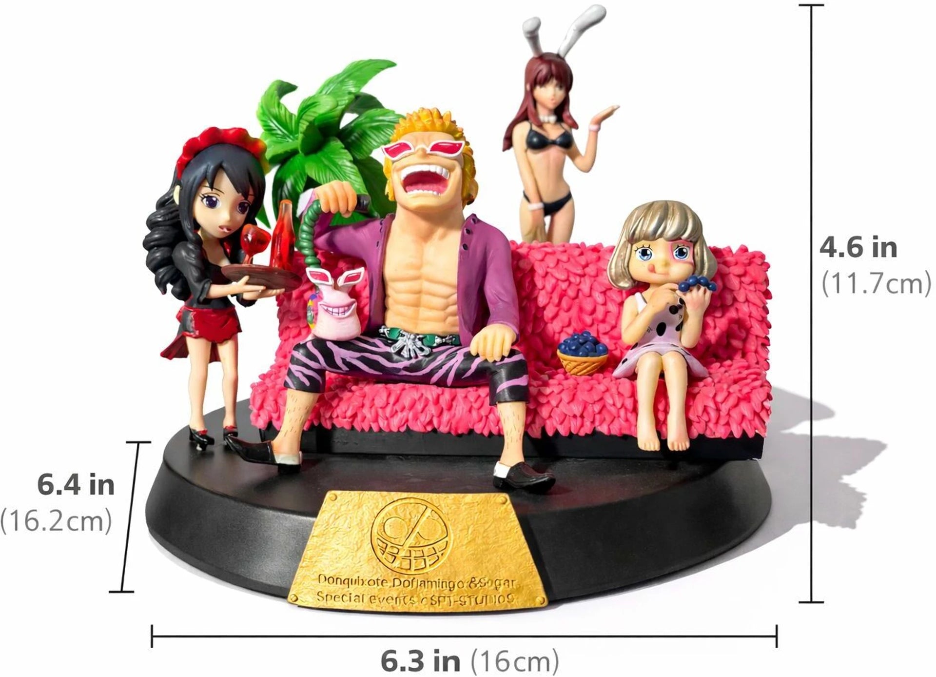 World Gift Mart Anime Style Beach Party Collectible Figurine | Premium Showpiece Sofa Base 30Cm (Multicolor)