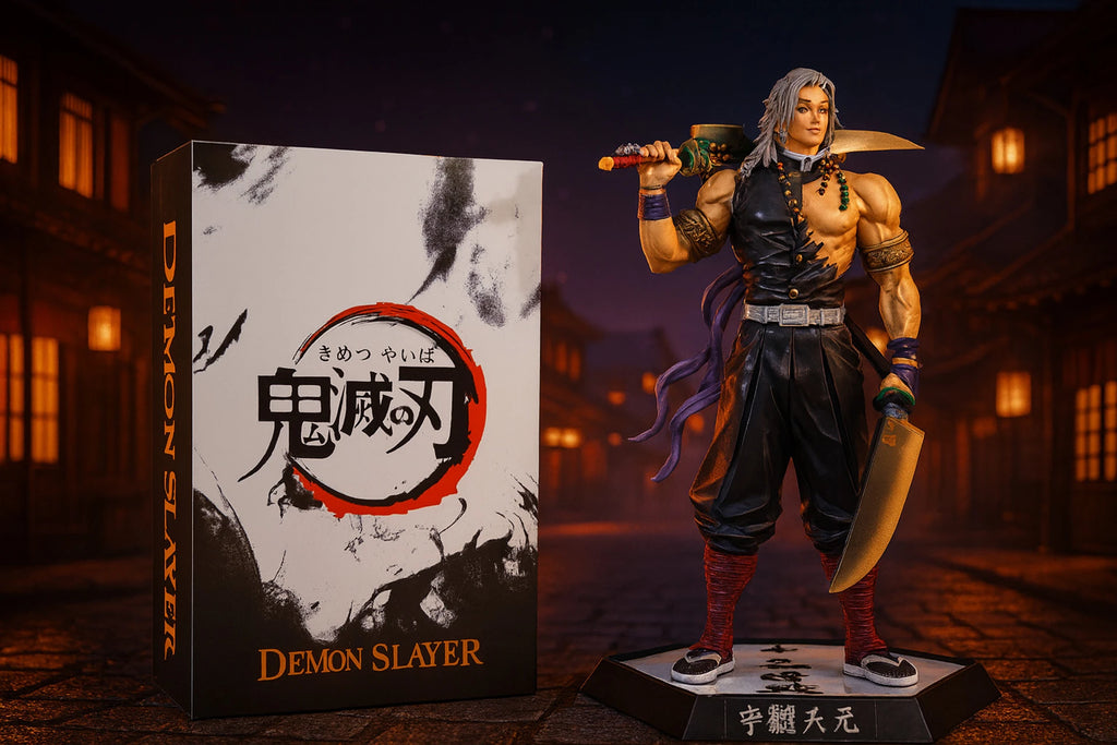 World Gift Mart Limited Edition Demon Slayer Tengen Uzui 30 cm Figure with Demon Slayer Box| (Multicolor)