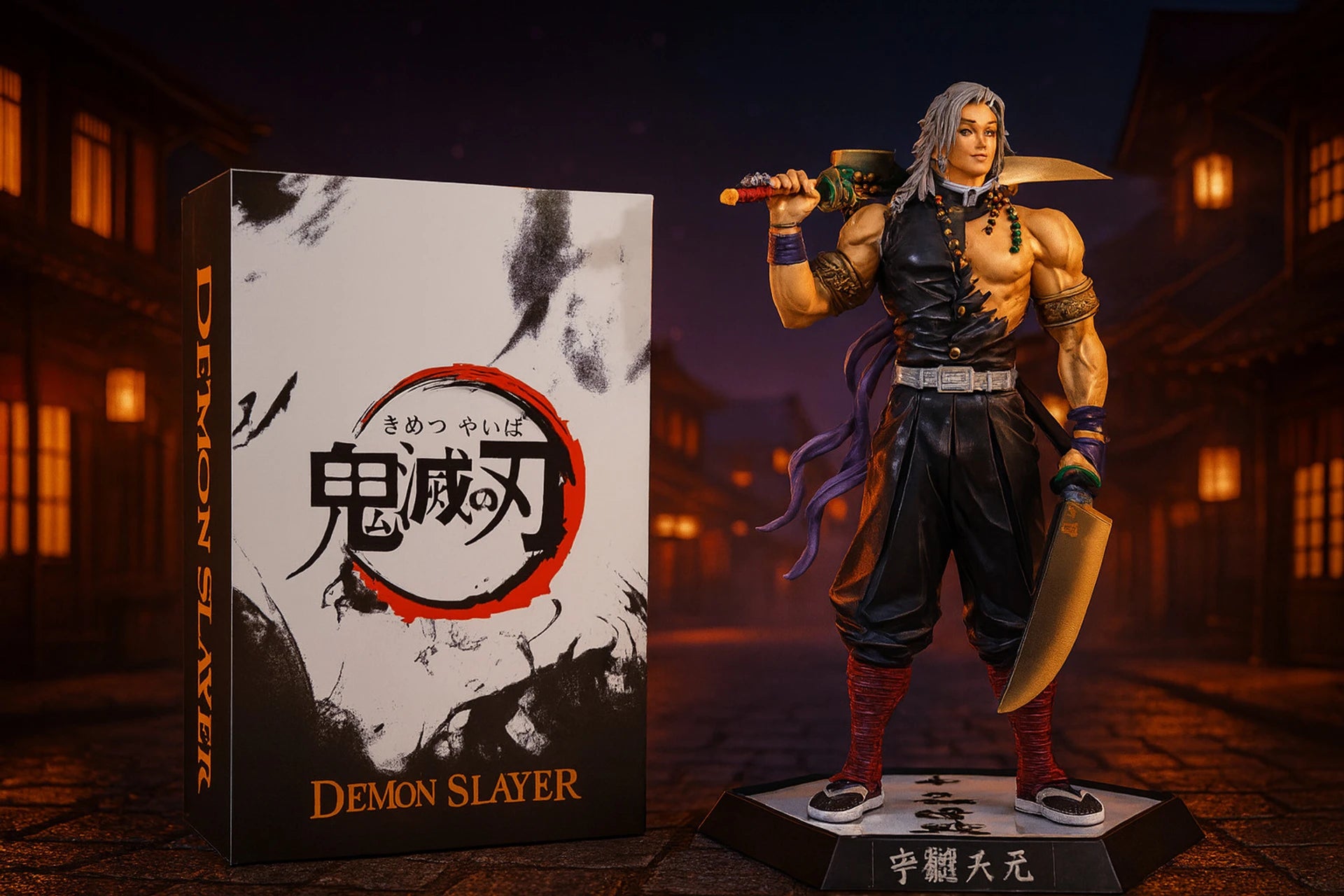World Gift Mart Limited Edition Demon Slayer Tengen Uzui 30 cm Figure with Demon Slayer Box| (Multicolor)
