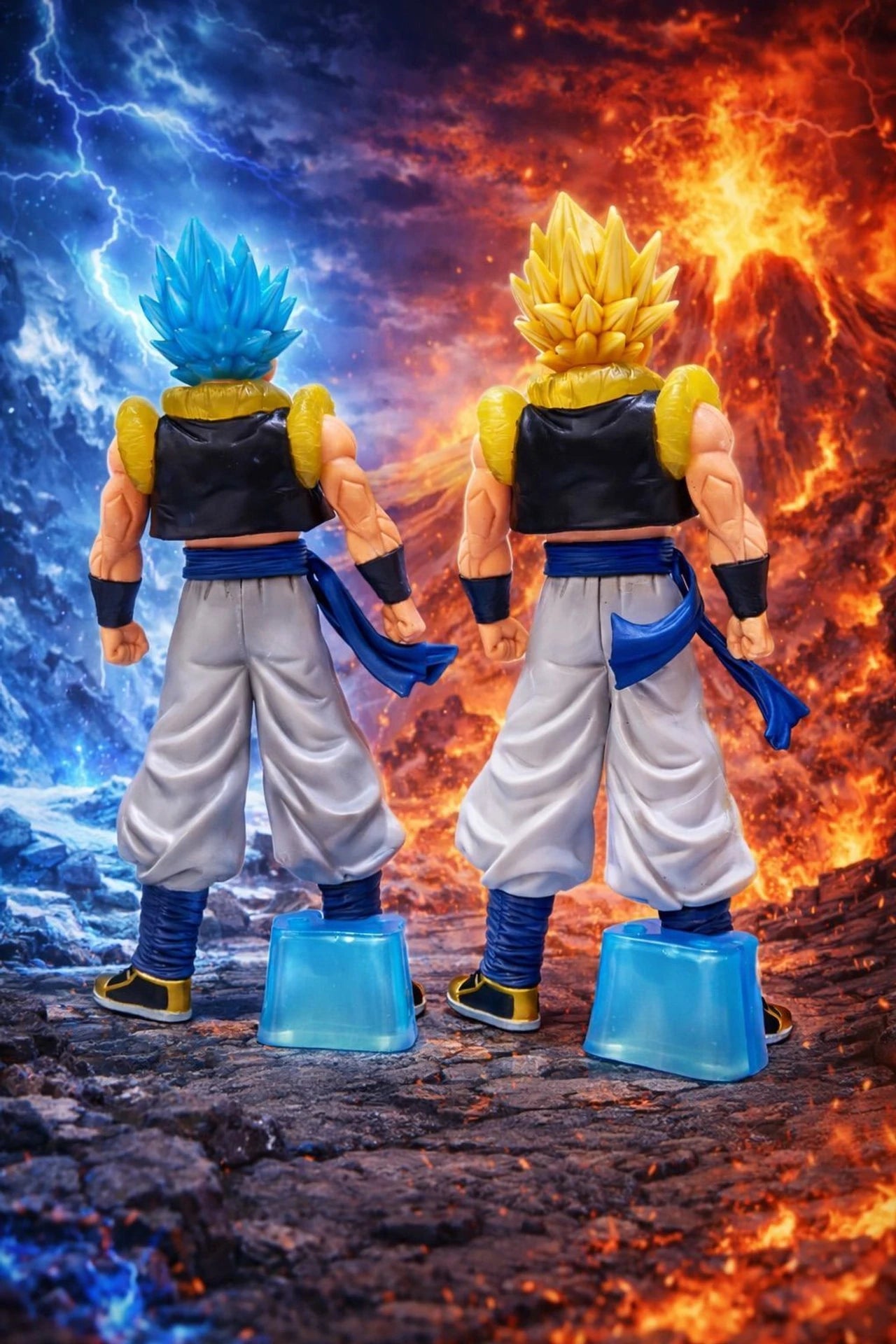 World Gift Mart Set 2 Anime-Style Warrior Action Figurine|Premium PVC Collectible Height 16.5cm (Multicolor)