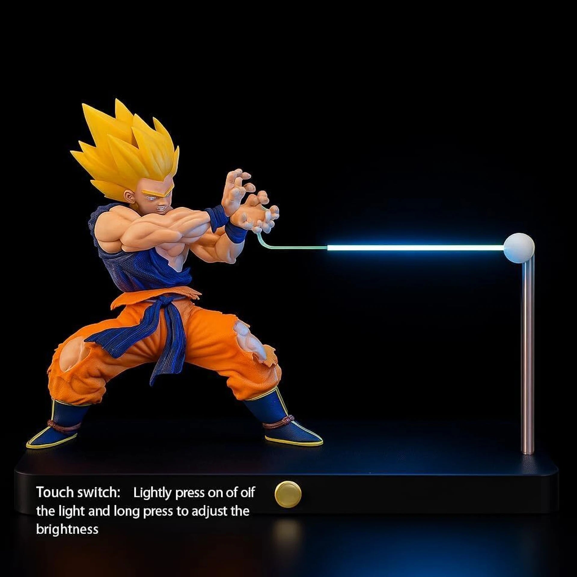 World Gift Mart Super Saiyan Action Figure–Energy Blast Collectible Statue 18Cm Special Edition (Multicolor)