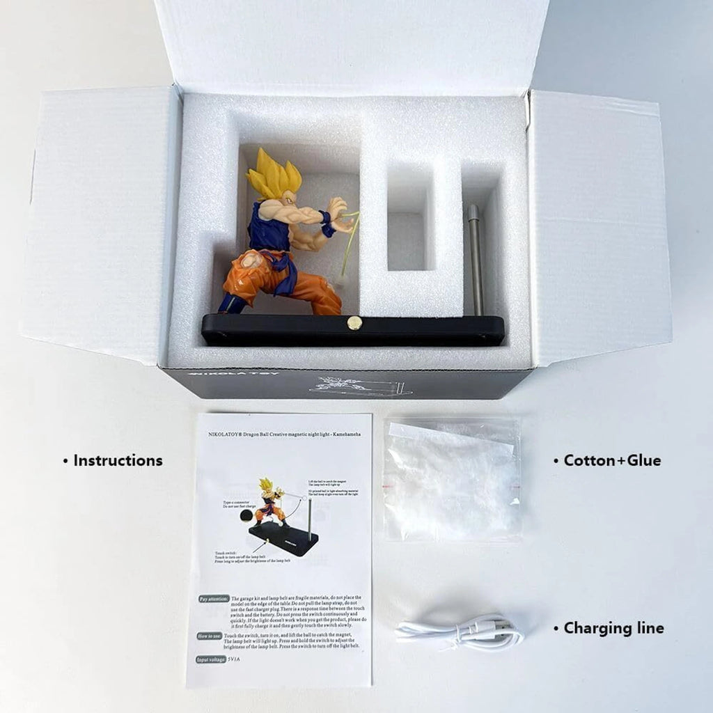 World Gift Mart Super Saiyan Action Figure–Energy Blast Collectible Statue 18Cm Special Edition (Multicolor)