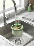 Cactus Kitchen Sink Strainer Basket | Press-to-Drain Vegetable & Fruit Washing Colander | One-Click Food Waste Filter Basket for Sink, Rice, Veggies & Kitchen Cleaning