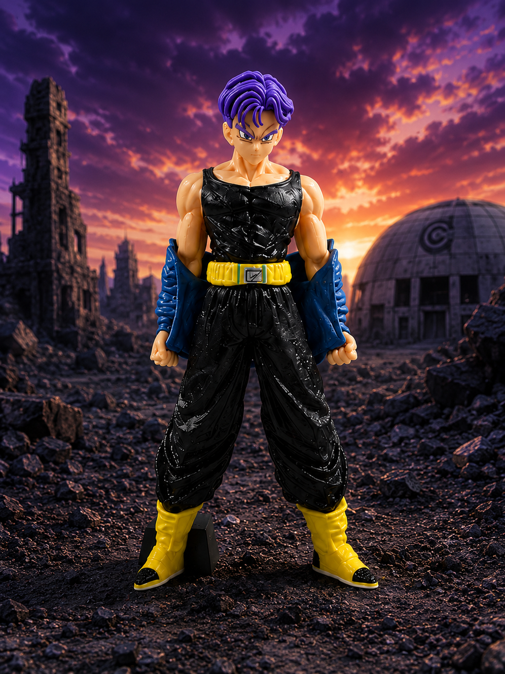 World Gift Mart Trunks Anime Action Figure|Dragon Ball z Limited Collectible|Display Model 20 Cm (Multicolor)