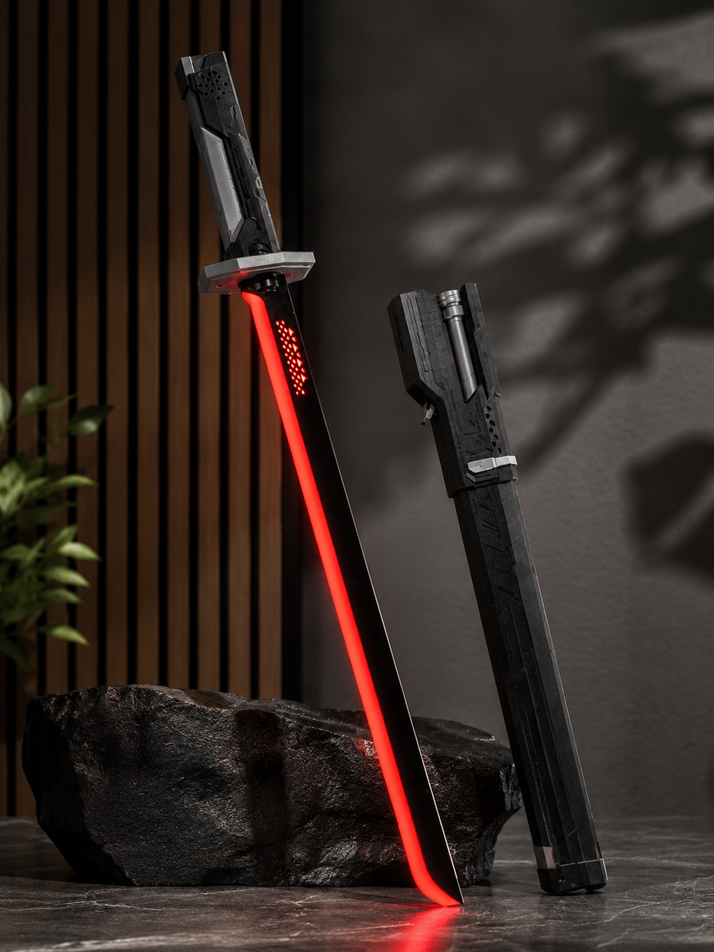 LED Lightsaber Katana Sword 80cm | Rechargeable Sci-Fi Light Up Sword with Smoke, Spark Effect & Multiple Lighting Modes | Anime Cosplay Prop Toy for Kids, Collectors, Gaming Setup & Gifting