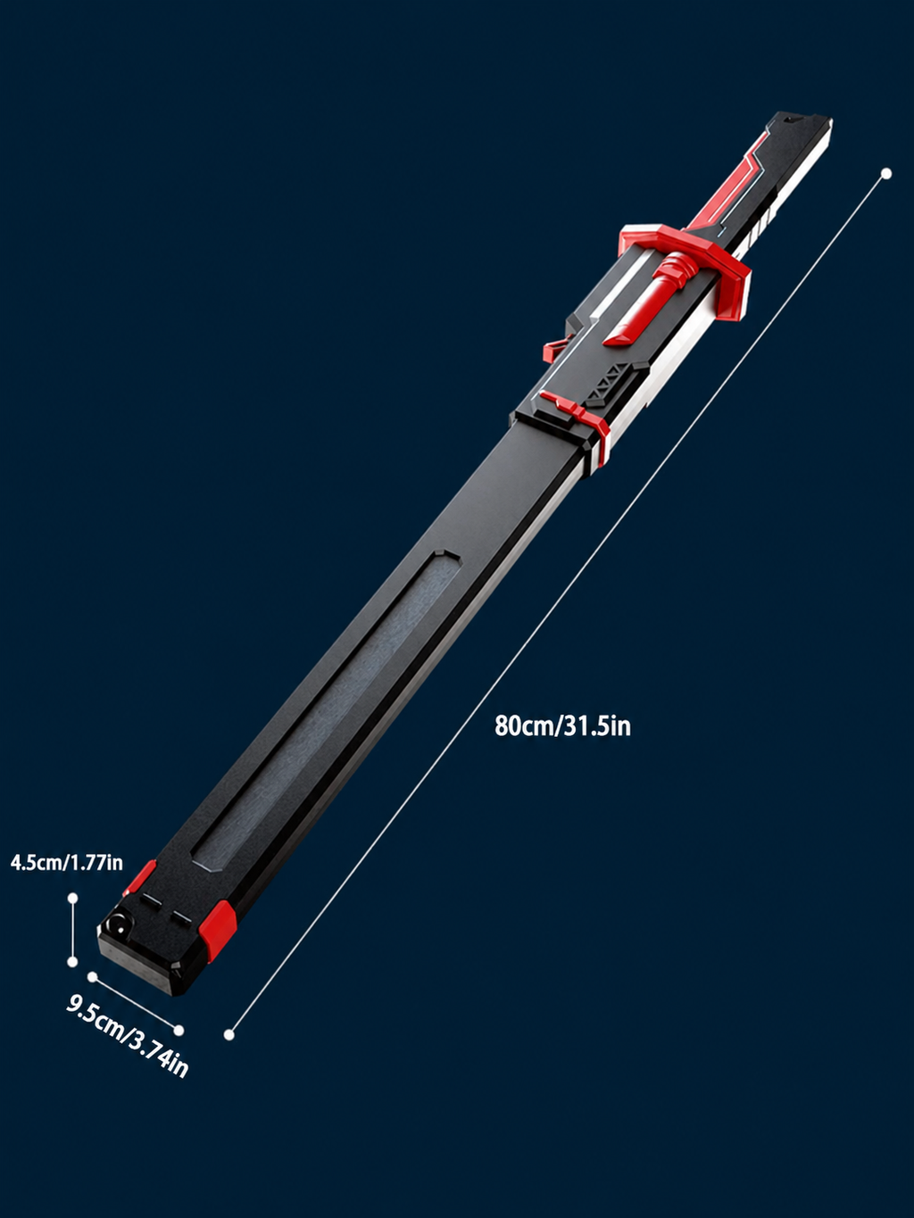 LED Lightsaber Katana Sword 80cm | Rechargeable Sci-Fi Light Up Sword with Smoke, Spark Effect & Multiple Lighting Modes | Anime Cosplay Prop Toy for Kids, Collectors, Gaming Setup & Gifting
