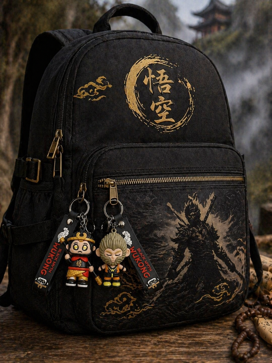 (Pack of 2) Black Myth Wukong Keychain Combo Pack of 2 Monkey King Character Keyring for Keys, Bags & Car Accessories