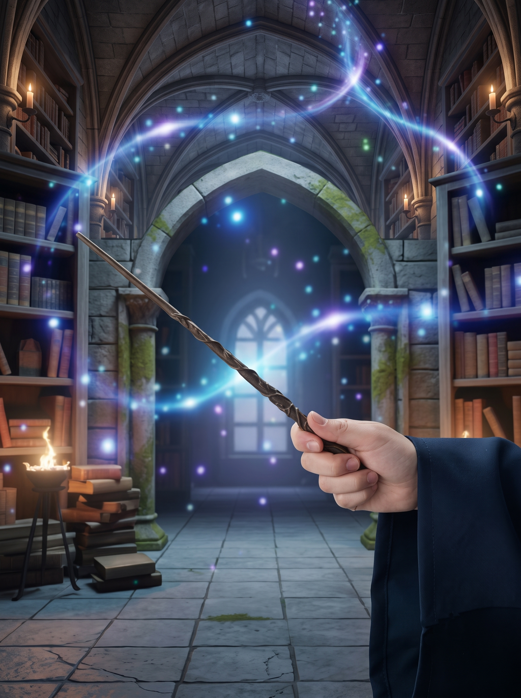 Hermione Granger Magic Wand Replica Set | 38 CM Wizard Wand with Gift Box, Tickets & Collectible Card | Harry Potter Fan Gift & Cosplay Accessory