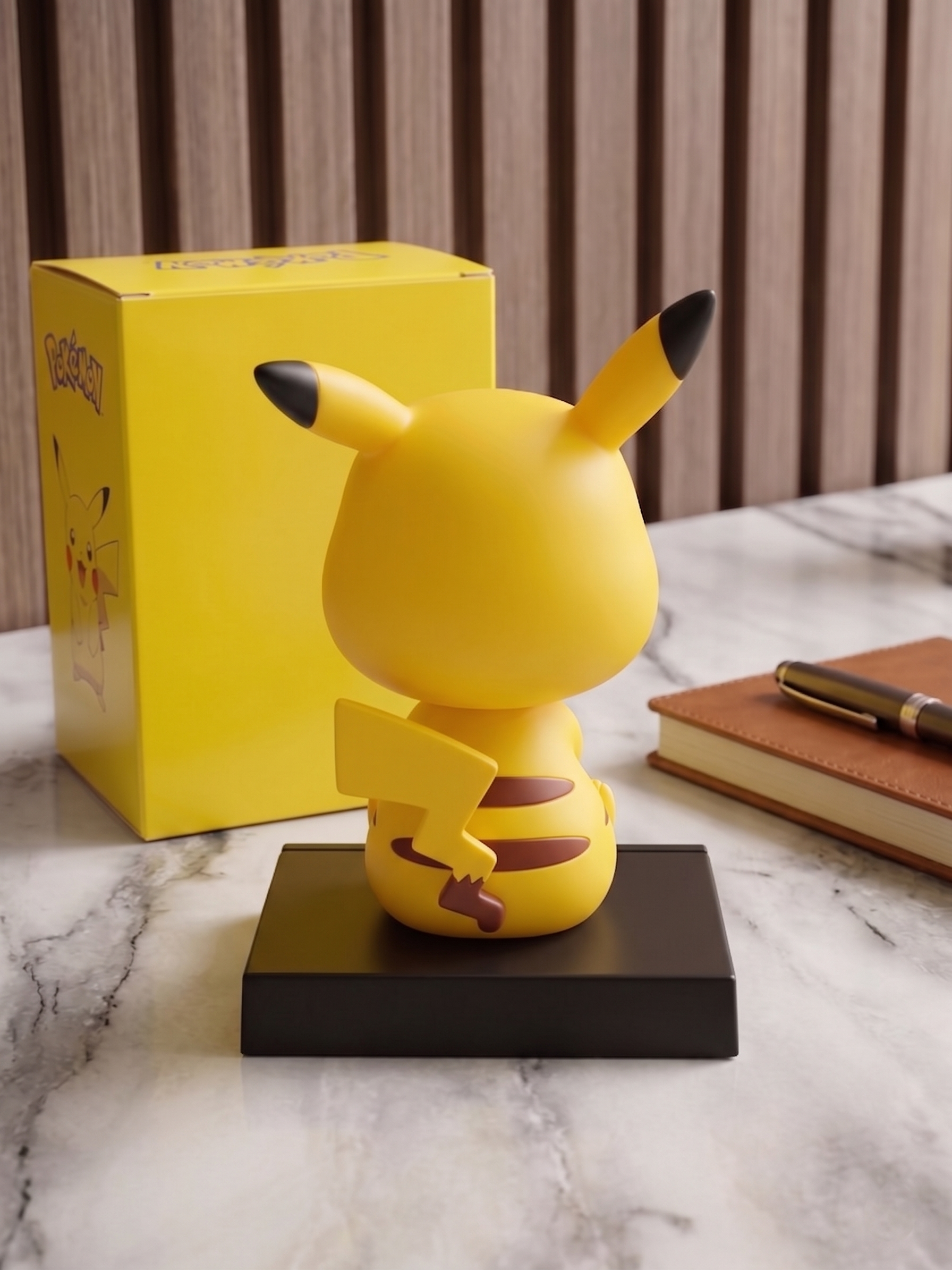 Pikachu Bobblehead Figure | Pokémon Electric Character Collectible Statue with Stable Display Base | Premium Resin Desk Decor Toy for Anime Fans, Kids, Car Dashboard & Gifting