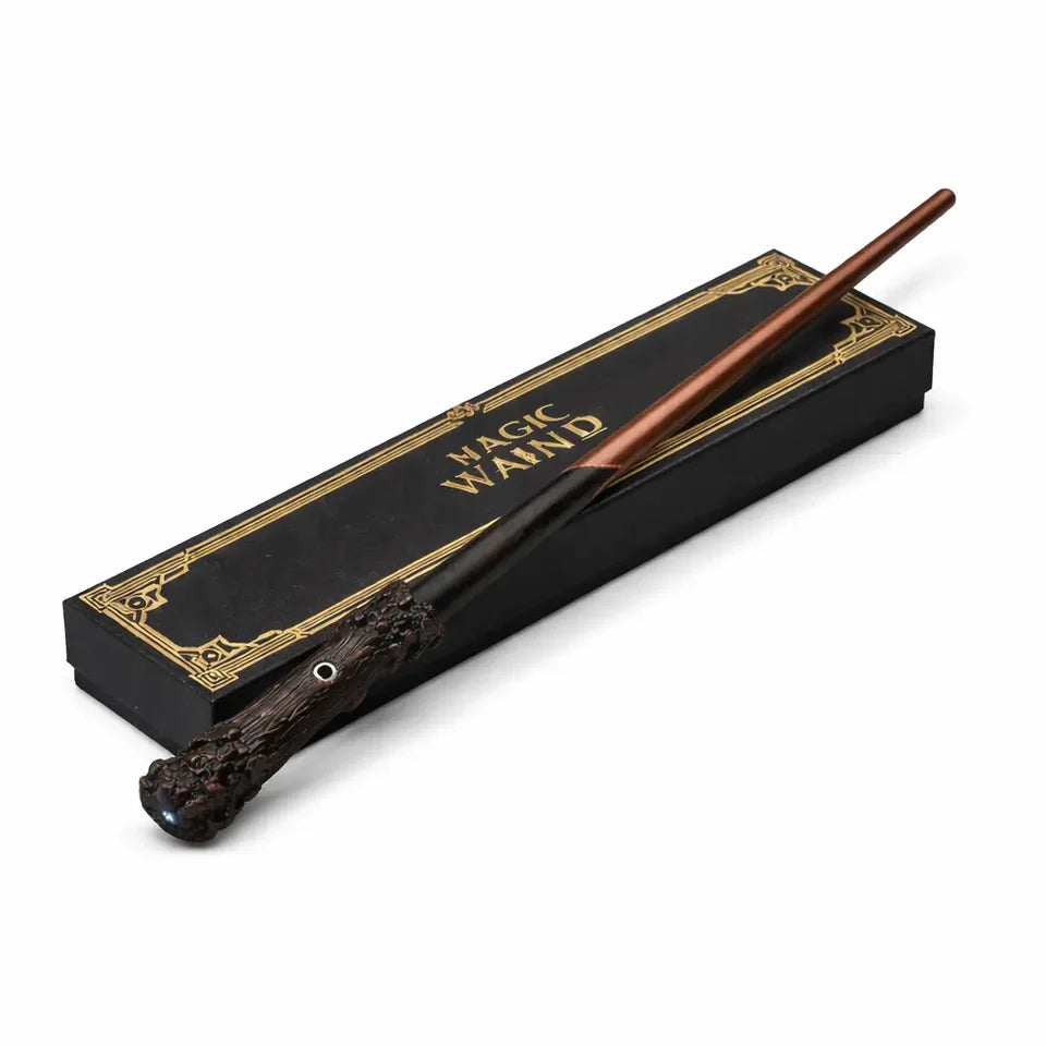 Harry Potter Fire Magic Wand | 38CM Wizard Wand, USB-C Charging Magic Trick Wand, Magic Paper & Gift Box for Kids, Fans, Cosplay & Gifting