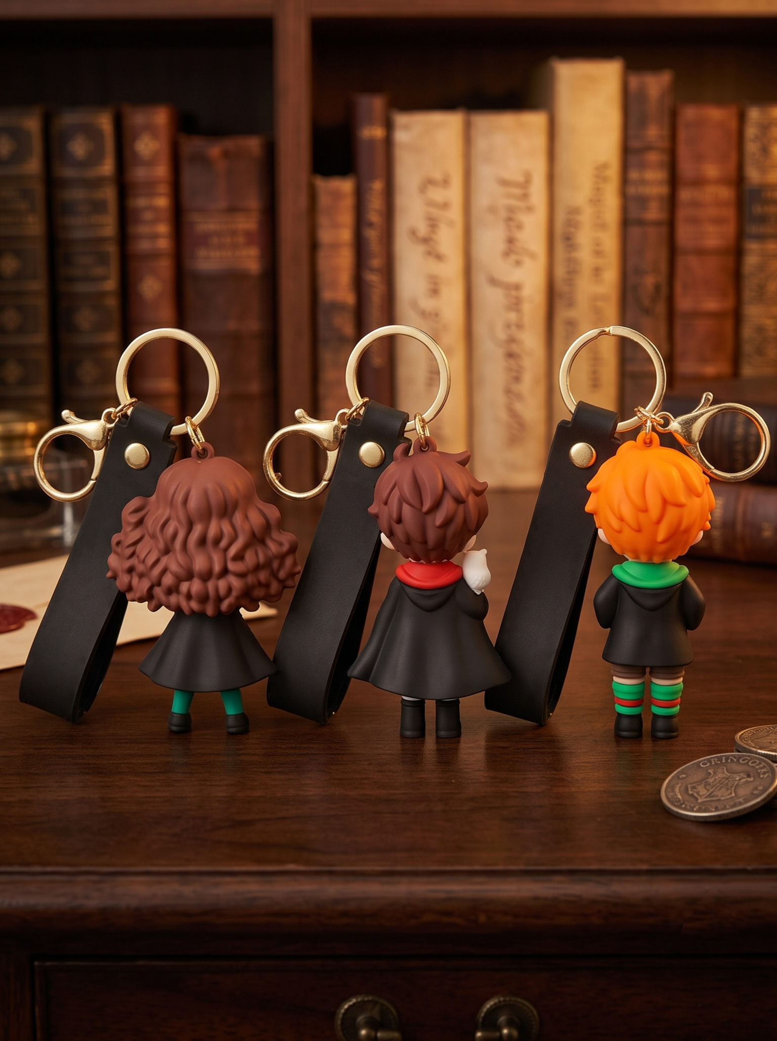World Gift Mart (Pack of 3)Harry Potter Family Keychain set:- Harry , Ron and Hermoine Key Chain