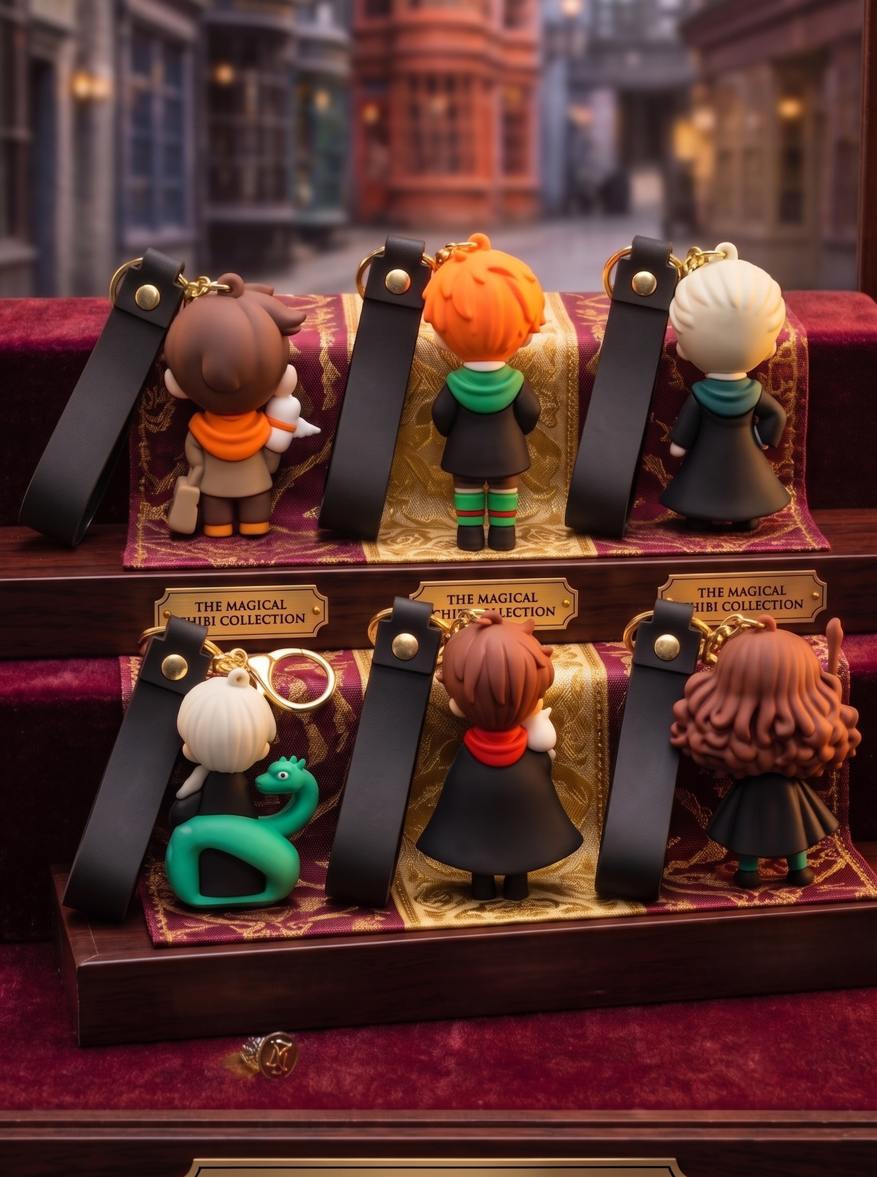 World Gift Mart (Pack of 6) Harry Potter Family Keychain Set,Best gift for Harry Potter Fans Key Chain