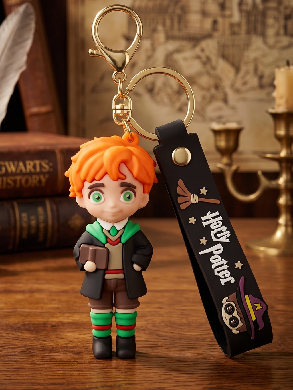 World Gift Mart Ron Weasley-Inspired Keychain–Limited Edition Harry Potter Keychain Collectible Key Chain