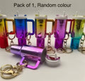 Mini Tumbler Cup Keychain | Cute Metallic Travel Mug Charm Key Ring with Straw Design | Bag Accessory, Key Holder, Car Hanging & Gift for Girls, Kids & Friends | Pack of 1 Random Colour