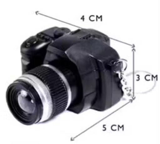 Camera Keychain with Flash & Click Sound | Mini DSLR Style Camera Charm Key Ring for Bags, Keys, Backpack, Car Hanging, Return Gifts & Photography Lovers