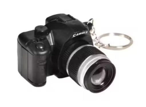 Camera Keychain with Flash & Click Sound | Mini DSLR Style Camera Charm Key Ring for Bags, Keys, Backpack, Car Hanging, Return Gifts & Photography Lovers