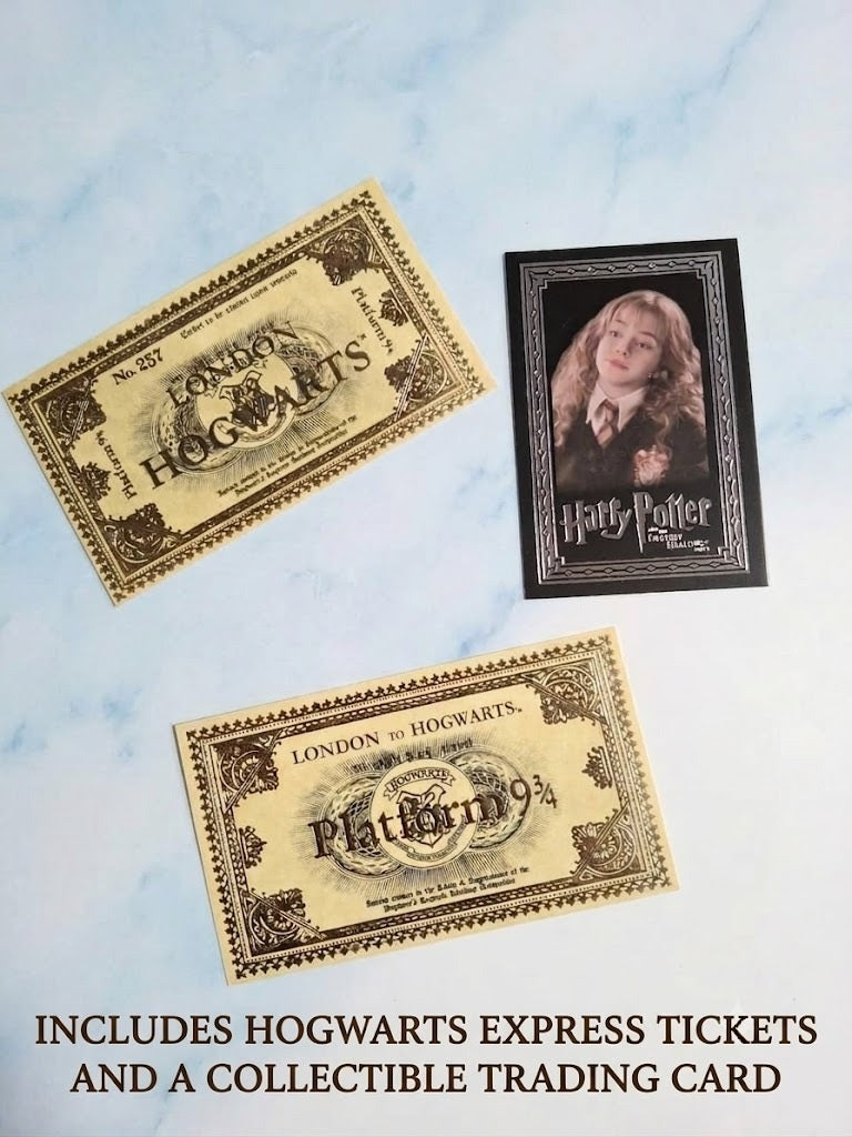 Hermione Granger Magic Wand Replica Set | 38 CM Wizard Wand with Gift Box, Tickets & Collectible Card | Harry Potter Fan Gift & Cosplay Accessory