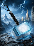 28 CM Thor Hammer Toy with LED Light & Sound Effects | Plastic Mjolnir Hammer for Kids & Marvel Fans | Battery Operated Cosplay, Role Play & Gift