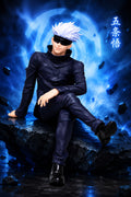 Gojo Satoru Sitting Figure – Anime Collectible PVC Action Figure | Jujutsu Kaisen Desk Decor Statue | Premium Display Model for Anime Fans & Collectors